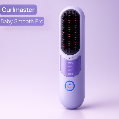 CurlMaster™ Portable Straightener Brush - Baby Smooth Pro