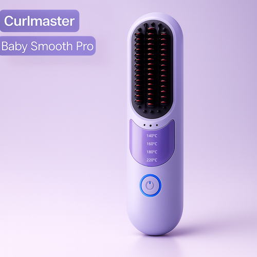 CurlMaster™ Portable Straightener Brush - Baby Smooth Pro