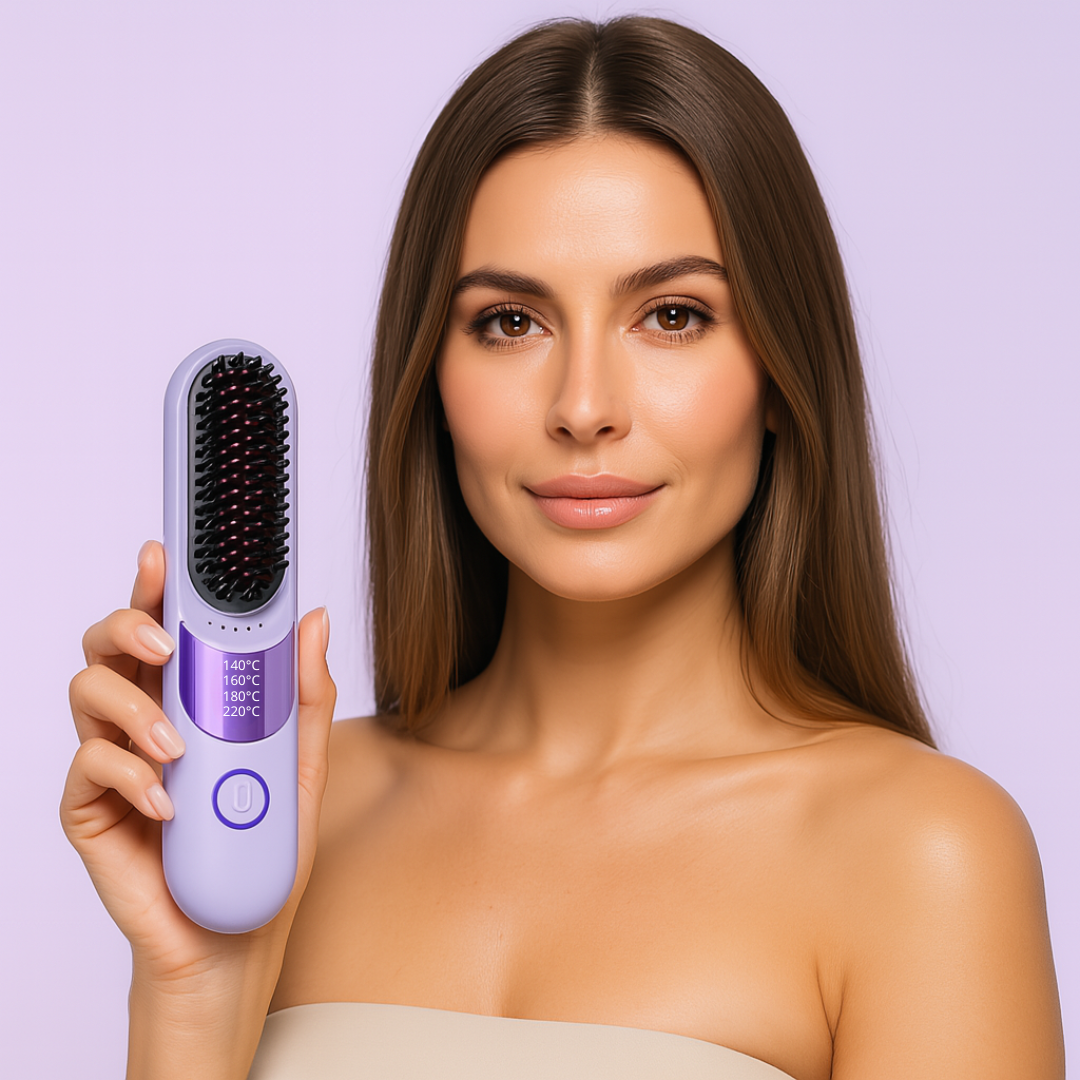 CurlMaster™ Portable Straightener Brush - Baby Smooth Pro