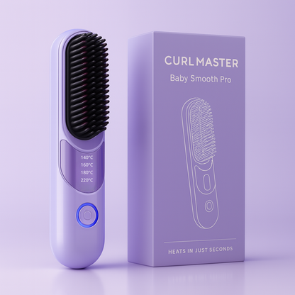CurlMaster™ Portable Straightener Brush - Baby Smooth Pro